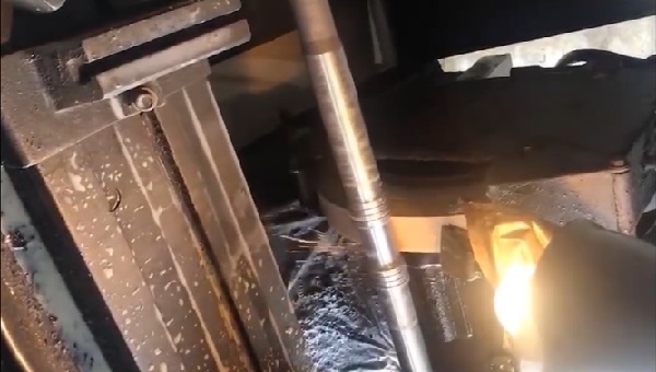Impact Piston under finishing process after heat treatment.